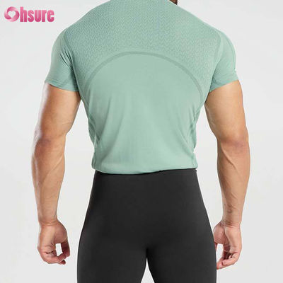 T-shirt ajusté à séchage rapide en polyester et coton de haute qualité pour hommes