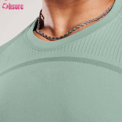 T-shirt ajusté à séchage rapide en polyester et coton de haute qualité pour hommes