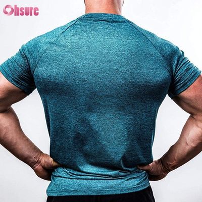 88% Polyester 12% Spandex 180/210GSM Imprimé Écran Fitness Gym Vêtements De Sport Décontractés T-shirt pour Hommes Tops de Sport Grossiste