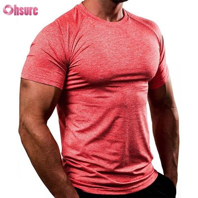 88% Polyester 12% Spandex 180/210GSM Imprimé Écran Fitness Gym Vêtements De Sport Décontractés T-shirt pour Hommes Tops de Sport Grossiste