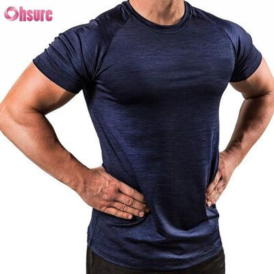 88% Polyester 12% Spandex 180/210GSM Imprimé Écran Fitness Gym Vêtements De Sport Décontractés T-shirt pour Hommes Tops de Sport Grossiste