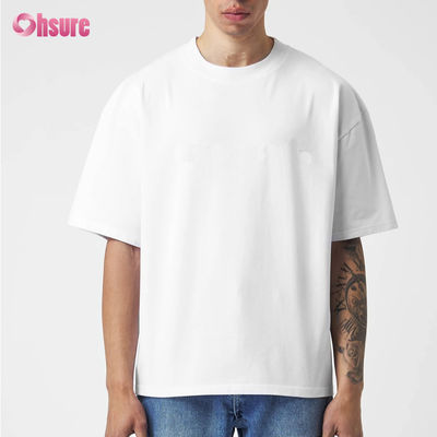 ODM 220 GSM 100% Coton Uni Manches Courtes Surdimensionné Homme Épais T-shirt Poids Lourd Essentiels T-shirt vierge Logo Personnalisé Sport