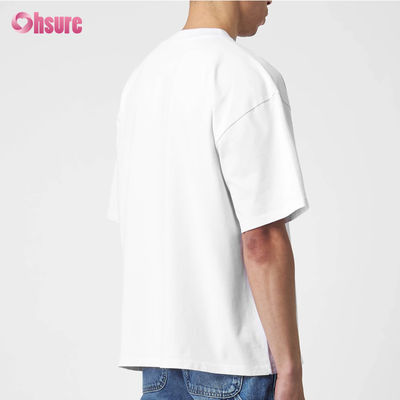 ODM 220 GSM 100% Coton Uni Manches Courtes Surdimensionné Homme Épais T-shirt Poids Lourd Essentiels T-shirt vierge Logo Personnalisé Sport