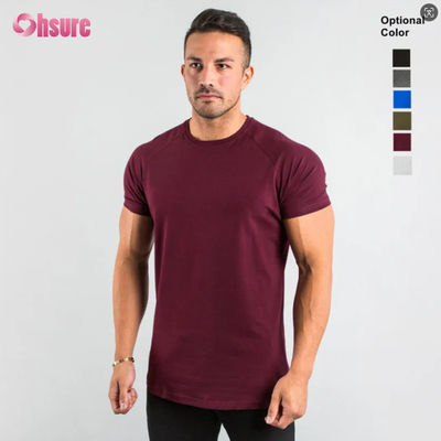95% coton 5% spandex personnalisé logo privé entraînement vêtements de sport vêtements de fitness vêtements de fitness homme blanc T-shirt sport