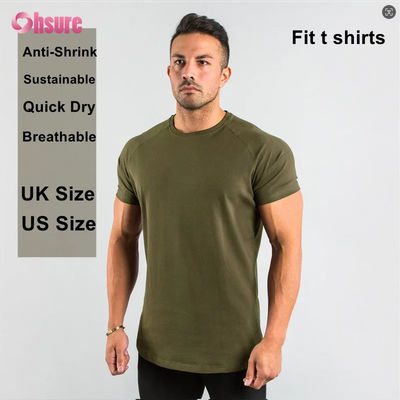 95% coton 5% spandex personnalisé logo privé entraînement vêtements de sport vêtements de fitness vêtements de fitness homme blanc T-shirt sport