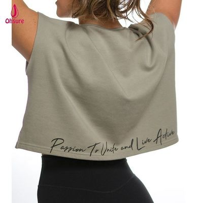T-shirt à manches courtes de mode pour femmes Yoga porter des vêtements de gymnastique courir haut de la culture Jersey vêtements de sport imprimé motif décontracté tricoté