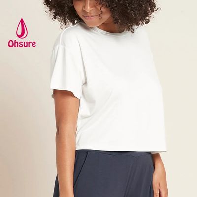 T-shirt court décontracté T-shirts OEM Col rond pour femmes Manches courtes Col ras du cou Léger Respirant Absorbant la transpiration Sports
