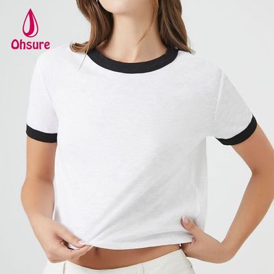 Xylitol Tissu de refroidissement T-shirt de sport Gym Courir à manches courtes T-shirt de femme rapide et sec