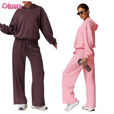 Costumes en 2 pièces pour femmes Costumes de survêtement Ensembles de sweatshirts Sweatshirts à large jambe Sweatshirts Tracksuit 2024 Fall Matching Lounge Set