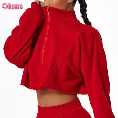 Nouveaux sweats à capuche de sport chauds décontractés amples à col montant personnalisés pour femmes, pulls de course et de fitness