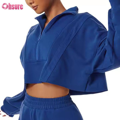 Nouveaux sweats à capuche de sport chauds décontractés amples à col montant personnalisés pour femmes, pulls de course et de fitness