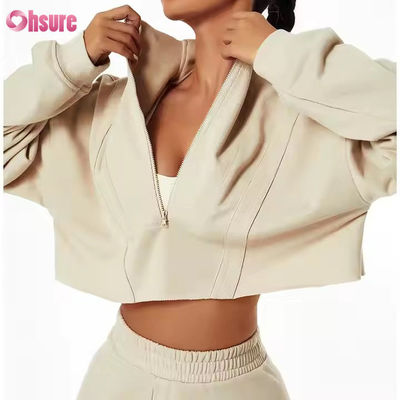 Nouveaux sweats à capuche de sport chauds décontractés amples à col montant personnalisés pour femmes, pulls de course et de fitness