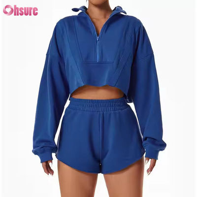 Nouveaux sweats à capuche de sport chauds décontractés amples à col montant personnalisés pour femmes, pulls de course et de fitness