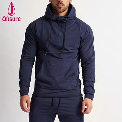 Sweat-shirt à capuche de sport pour homme du fabricant, chaud en hiver, pour la course à pied et le fitness, avec fermeture éclair et motif imprimé