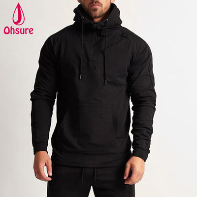 Sweat-shirt à capuche de sport pour homme du fabricant, chaud en hiver, pour la course à pied et le fitness, avec fermeture éclair et motif imprimé