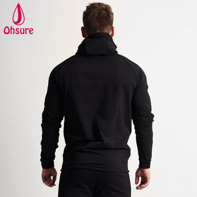Sweat-shirt à capuche de sport pour homme du fabricant, chaud en hiver, pour la course à pied et le fitness, avec fermeture éclair et motif imprimé