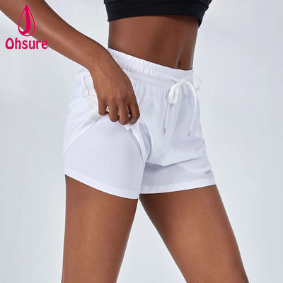 Shorts de sport 2 en 1 pour femmes de haute qualité, en mesh, à séchage rapide, vêtements de sport, pantalon de yoga ample, shorts de course personnalisés