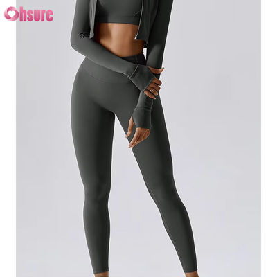 Taille élevée beurre doux contrôle du ventre sport pantalon de yoga 4 voies étiré courir gym collants de sport leggings sportifs