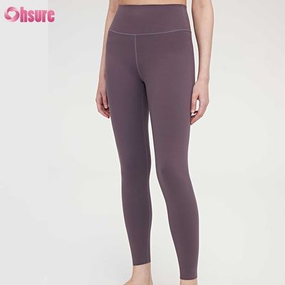 Vêtements à quatre aiguilles à six fils Compression Fitness Femmes Leggings Taille haute Slim Full 1 Piece Vêtements de sport Pantalons de yoga minces