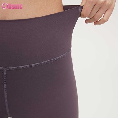 Vêtements à quatre aiguilles à six fils Compression Fitness Femmes Leggings Taille haute Slim Full 1 Piece Vêtements de sport Pantalons de yoga minces