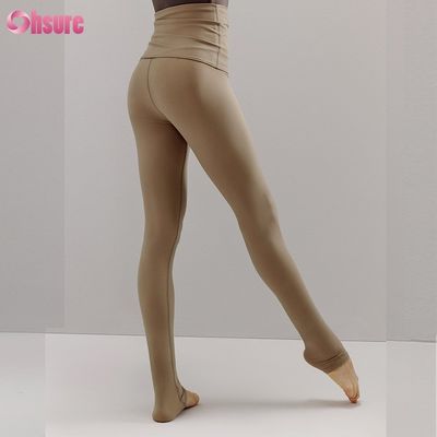 Pantalons de gym réutilisables en nylon spandex mélange ajustable en corde à tirer Leggings d'entraînement pour femmes Full 1 Piece High Yoga Wear Full Length