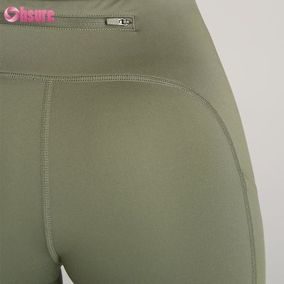 Leggings de yoga grande taille avec poche zippée au dos, absorbant l'humidité et à séchage rapide pour femmes