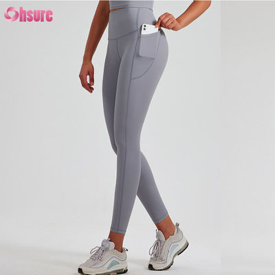 Leggings personnalisés de sport, plusieurs couleurs, classiques, pour le yoga, pour femmes, leggings de yoga froncés, vêtements de sport, motif uni