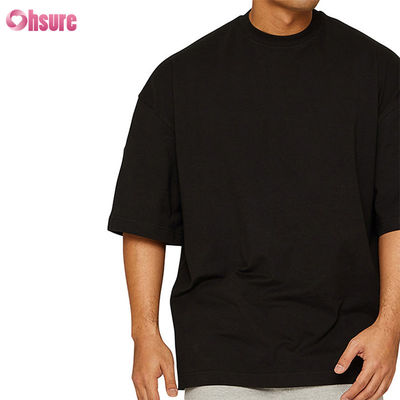 Vente à chaud Légère poids été Bamboo Fibre Crew Cou Manche courte T-shirt de boxe surdimensionné pour hommes