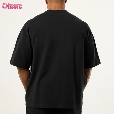 Vente à chaud Légère poids été Bamboo Fibre Crew Cou Manche courte T-shirt de boxe surdimensionné pour hommes