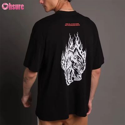 T-shirt vierge surdimensionné 300GSM épais personnalisé 100% coton Imprimé personnalisé T-shirts pour femmes