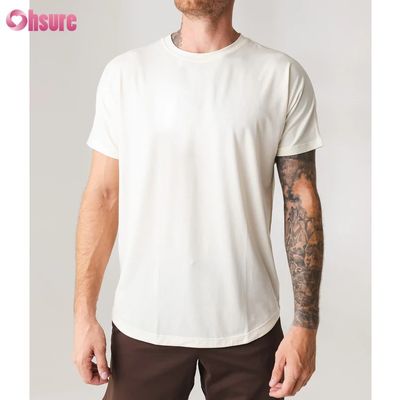 T-shirt d'entraînement décontracté à col ras du cou et à manches courtes pour hommes de haute qualité