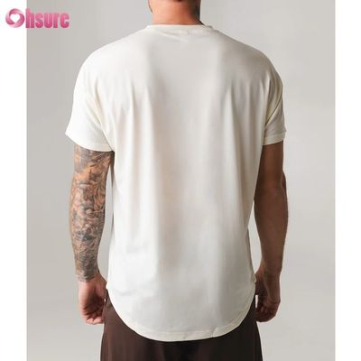 T-shirt d'entraînement décontracté à col ras du cou et à manches courtes pour hommes de haute qualité