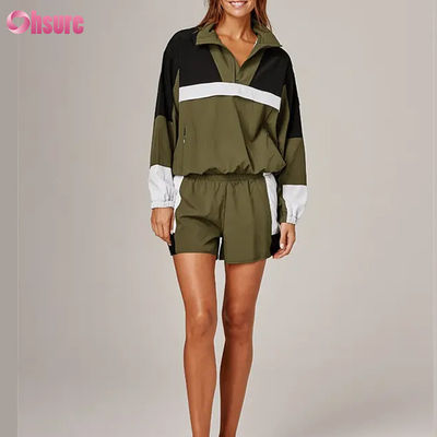 Vêtements de sport multicolores de haute qualité pour femmes Vêtements de pluie de style vintage Vêtements en tissu tricoté à l'épreuve du vent à capuche pour le cyclisme Courir en plein air
