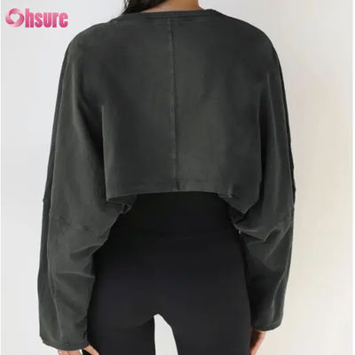 2025 Nouveau mode légers en capuchon surdimensionnés en capuchon pour femmes Crewneck et Jogger Crop Top
