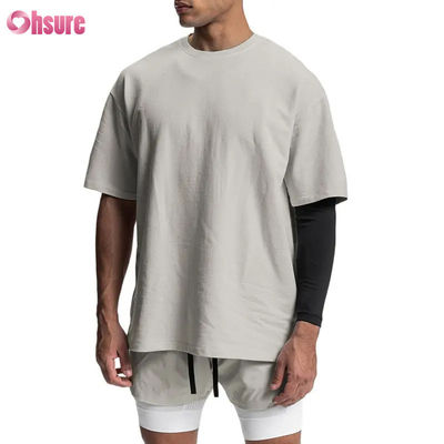 T-shirt vintage lavé en coton vierge de haute qualité OEM Gym Sports Oversize pour homme