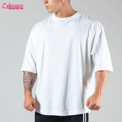Gymnase pour hommes Bodybuilding Fitness Loose Casual T-shirt surdimensionné pour hommes Style de base