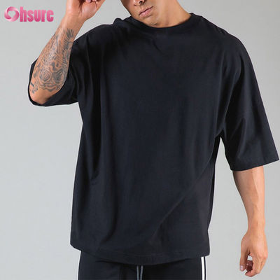 Gymnase pour hommes Bodybuilding Fitness Loose Casual T-shirt surdimensionné pour hommes Style de base