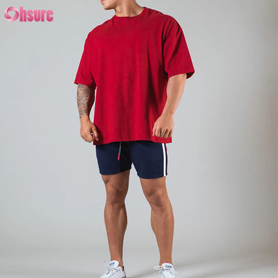 Gymnase pour hommes Bodybuilding Fitness Loose Casual T-shirt surdimensionné pour hommes Style de base