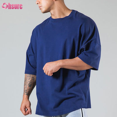 Gymnase pour hommes Bodybuilding Fitness Loose Casual T-shirt surdimensionné pour hommes Style de base