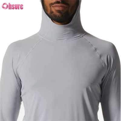 T-shirt de sport à manches longues pour hommes en cours d'exécution de gymnastique haut absorbant la sueur