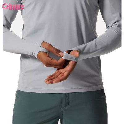 T-shirt de sport à manches longues pour hommes en cours d'exécution de gymnastique haut absorbant la sueur