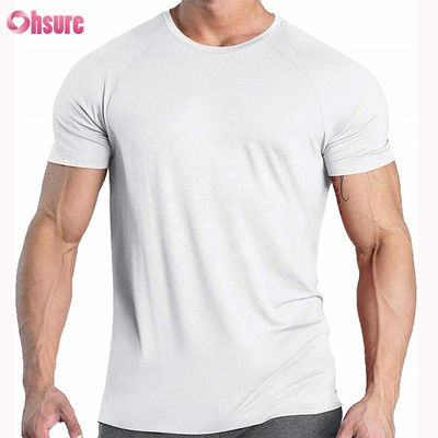 T-shirt de compression graphique pour homme imprimé de haute qualité 95 % coton 5 % élasthanne Extensible et respirant pour la salle de sport à manches courtes