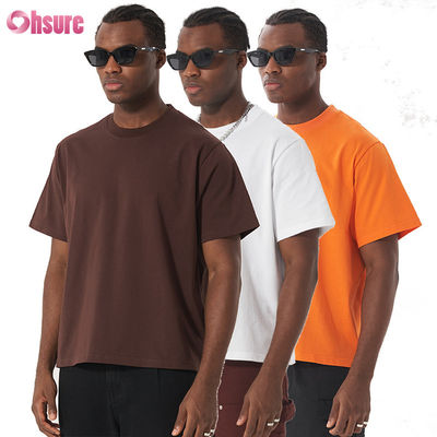 T-shirts vierges 100% coton de haute qualité en gros, t-shirt surdimensionné épais pour hommes, impression personnalisée