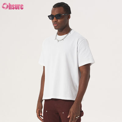 T-shirts vierges 100% coton de haute qualité en gros, t-shirt surdimensionné épais pour hommes, impression personnalisée