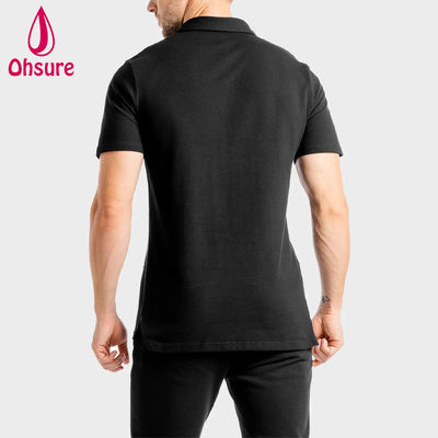 Chemise avec logo personnalisé OEM, été, bureau, salle de sport, élasthanne/nylon, vêtements de travail pour entraîneur personnel pour hommes, polos pour hommes, vierges, décontractés, XS-2XL