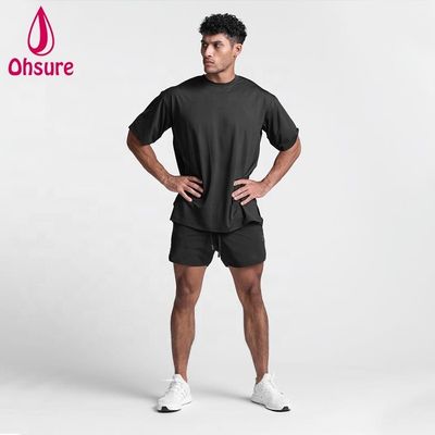 Nouvelle arrivée sur mesure imprimé plus taille T-shirt homme sport baissé léger Sweat Wicking Sweatshirt élégant Gym Singlet