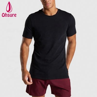T-shirt de gym pour homme en coton et élasthanne, coupe ajustée, pour le bodybuilding, vêtement d'entraînement, de haute qualité, personnalisé pour hommes, imprimé décontracté