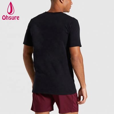 T-shirt de gym pour homme en coton et élasthanne, coupe ajustée, pour le bodybuilding, vêtement d'entraînement, de haute qualité, personnalisé pour hommes, imprimé décontracté