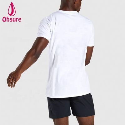 T-shirt de gym pour homme en coton et élasthanne, coupe ajustée, pour le bodybuilding, vêtement d'entraînement, de haute qualité, personnalisé pour hommes, imprimé décontracté
