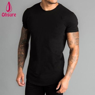 Conception de t-shirts de sport pour hommes en gros, personnalisés, nouveaux, athlétiques, à manches courtes, pour la course en salle de sport, vierges, décontractés, imprimés, à motifs, en tricot, vierges